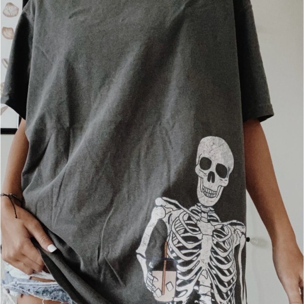 Faded Skeleton Graphic Tee
